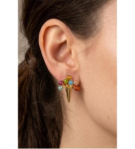 KÜLAH RENKLİ KÜP KRİSTAL STUD KÜPE