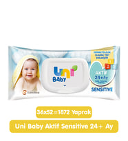Uni Baby Aktif Sensitive Islak Mendil 36x52 1872 Yaprak