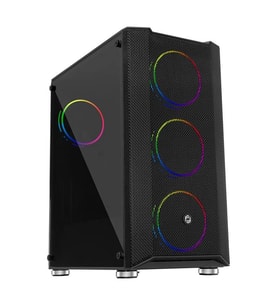 FRISBY FC-9405G 650W 80+ 4X120MM DUAL RING RGB FAN USB 3.0 MİDİ TOWER SİYAH KASA