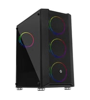 FRISBY FC-9405G 650W 80+ 4X120MM DUAL RING RGB FAN USB 3.0 MİDİ TOWER SİYAH KASA