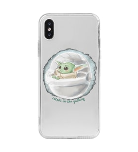 Iphone XS MAX Uyumlu Yoda Tasarımlı Şeffaf Telefon Kılıfı