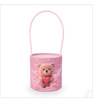 Hortum Saplı Ayıcık Kutu Büyük Boy - 16 cm