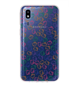 Samsung Galaxy A2 Core Uyumlu Kapak Hello Kitty Tasarımlı Şeffaf Silikon Kılıf