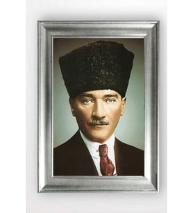 Gümüş Çerçeveli Atatürk Tablo cv929