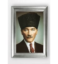 Gümüş Çerçeveli Atatürk Tablo cv929