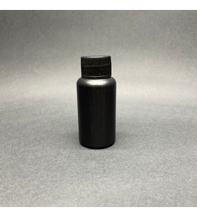 50 cc Siyah PE Plastik Şişe  - Beyaz Kapaklı- 50ml Kapaklı Plastik Şişe- x 10 Adet
