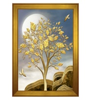 Manzara Temalı Kanvas Tablo 50 x 70 cm Gold Çerçeve