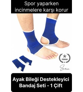 Yüksek Kalite Elastik Ayak Bilek Koruyucu Destek Bandajı Bandı Spor Sıkıştırma Sağ Sol Çift
