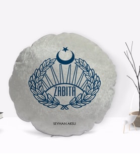 BK Gift Kişiye Özel İsimli Zabıta Tasarımlı Dekoratif Kırlent Yastık-1
