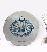 BK Gift Kişiye Özel İsimli Zabıta Tasarımlı Dekoratif Kırlent Yastık-1