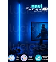 Şerit LED Mood Light Serisi  100 cm Mavi LED Bar Işık – Aç Kapa Anahtarlı Tak Çalıştır Aydınlatma
