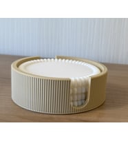 Modern Tasarım Bardak Altlığı Seti (4 lü/6 lı) - 3D Yazıcı Özel Standlı Mutfak Dekoru