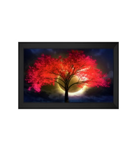 Manzara Temalı Kanvas Tablo 80 x 110 cm Siyah Çerçeve