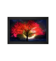 Manzara Temalı Kanvas Tablo 80 x 110 cm Siyah Çerçeve