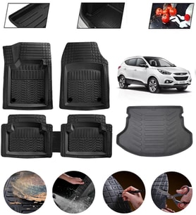 Hyundai İx35 Uyumlu Paspas Araca Özel Bagaj Havuzu MBS Siyah
