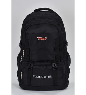 Elatae Young Ultra Light Lüks Kumaş Çok Gözlü Günlük Dağcı Sırt Çantası Siyah 60+10 Litre 51507