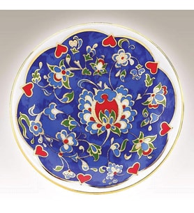 Kütahya Porselen 10 cm El Dekoru Tabak Dekor No 013884 (Karışık)
