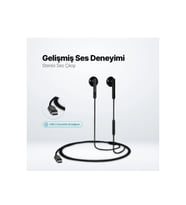 Typc-e Girişli Ttec Rio  Usb-C Stereo Mikrofonlu Kulakiçi Kulaklık Siyah Uyumlu