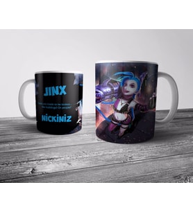 Pixxa  JINX Kişiye Özel İsimli Kupa Bardak (League of Legends, LOL)