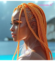 X-Pression Afrika Örgüsü ve Rasta İçin Sentetik saç  165GR-ORANGE-1