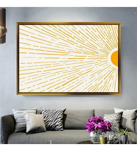 Altın Çerçeveli dekoratif tablo l169 (Gold)