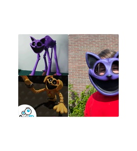 Catnap Ve Dogday Ve Catnap Maskesi 3 Ad Hareketli Oyuncak ( Popply K )