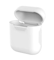 Apple Airpods 1. / 2. Nesil Uyumlu Kılıf Renkli Bitişik Silikon Uyumlu Kılıf (Beyaz)