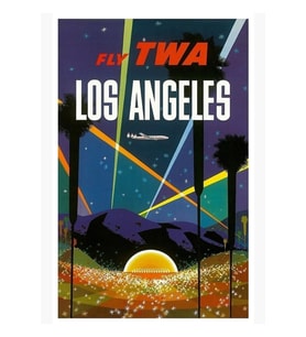 Los Angeles Seyahat Poster Tablo Ahşap Poster Dekoratif