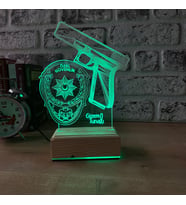 Özel Güvenliklere Kişiye Özel 3D Led Masa Lambası