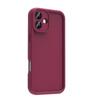 iPhone 16 Plus Kılıf Kamera Korumalı Ananas Silikon Kapak (Mürdüm)