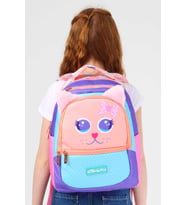 Elatae Su Geçirmez Kumaş Kız Çocuk Çok Gözlü Ortopedik Sırt Okul Çantası L5142 (Pembe)
