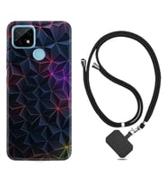 Realme C11 C21 C21Y C25Y C11 2021 Kılıf Boyun Askılı Silikon Renkli Prizmalar 1783