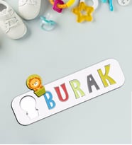 BK Toys Çocuklara Özel İsimli Figürlü Ahşap Eğitici Yapboz Puzzle-22