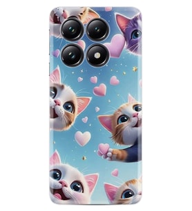 Xiaomi 14T Pro Kılıf Boutique Baskılı Resimli Kalp ve Kedi Pcode -035