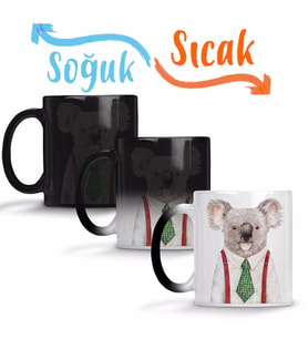 Koala Graphic Sihirli Kupa Bardak Porselen