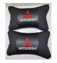 Mitsubishi Lancer koltuk koltuk kılıf uyumlu yastık - araç logo ve marka nakışlı 2li set