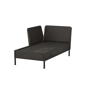 Bahçe Uzanma Koltuğu, Koyu Gri, 89 cm, Mindersiz, 2 Kişilik