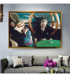 Altın Çerçeveli dekoratif tablo a1975 (Gold)