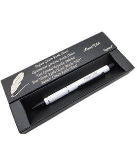 Signator® C493 Siyah Beyaz Tükenmez Kalem  İsme Özel Kalem  Hediyelik Kalem (Karışık)