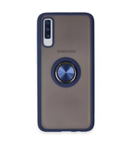 Galaxy A70 Kılıf Montreal Yüzüklü Kapak - Lacivert
