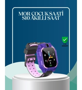 S10 Mor Çocuk Takip Saati Elektronik Bariyer ve Sesli Mesaj Destekli