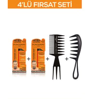 Fontenay Saç Şekillendirici Pudra Toz Wax Ultra Strong Turuncu 20gr X2 + Şekil Tarağı X2 4'Lü Set
