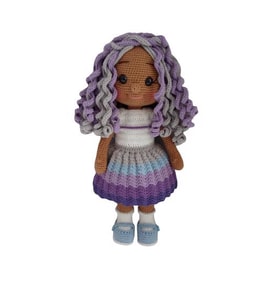Esmer Güzeli Bebek Amigurumi Organik Oyuncak