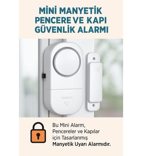 Mini Manyetik Kapı ve Pencere Güvenlik Alarmı Kablosuz Kolay kurulum Ev Giriş Koruma Sistemi