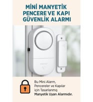 Mini Manyetik Kapı ve Pencere Güvenlik Alarmı Kablosuz Kolay kurulum Ev Giriş Koruma Sistemi