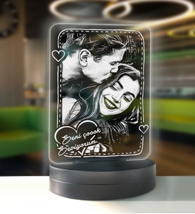 Sevgiliye Özel Hediye Led Gece Lambası (Beyaz)
