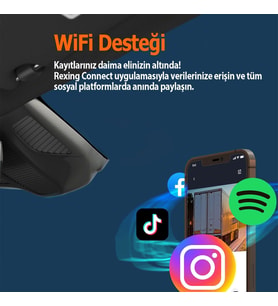 REXING V1 LITE 2K WIFI ARAC KAMERASI + 32GB SD KAR