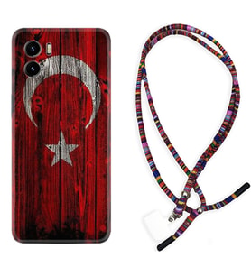 Vivo Y15S Y32 Y33S Y51 Y53S Kılıf Boyun Asklı Rasta Silikon Şanlı Türk Bayrağı 2 1317