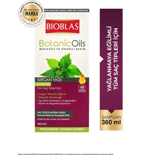 Bioblas Isırgan Otu Yağı Güçlendirici Şampuan 360 ml - Dolgunlaştırıcı, Dökülme Karşıtı, Yağlanma Karşıtı