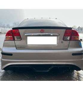 Honda Civic Vtec 2 Custom Arka Ek Difüzör Siyah Plastik 2001 2002 2003 2004 Arka-difizör-bodykit-ek